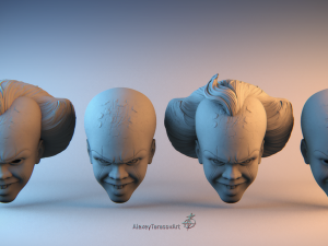 pennywise mask 3d-printable Modello di stampa 3D