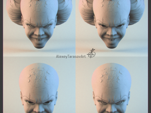 pennywise mask 3d-printable Modello di stampa 3D