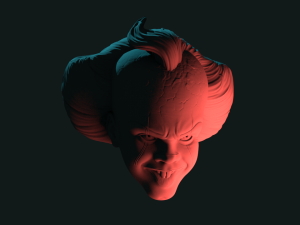 pennywise mask 3d-printable Modello di stampa 3D