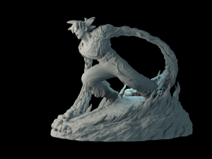 goku dragon ball z stand 3D Baskı Modeli
