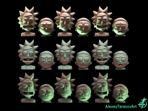 rick and morty pack1 3D 打印模型