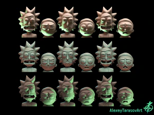 paquete de rick y morty1 Modelo de impresión 3D