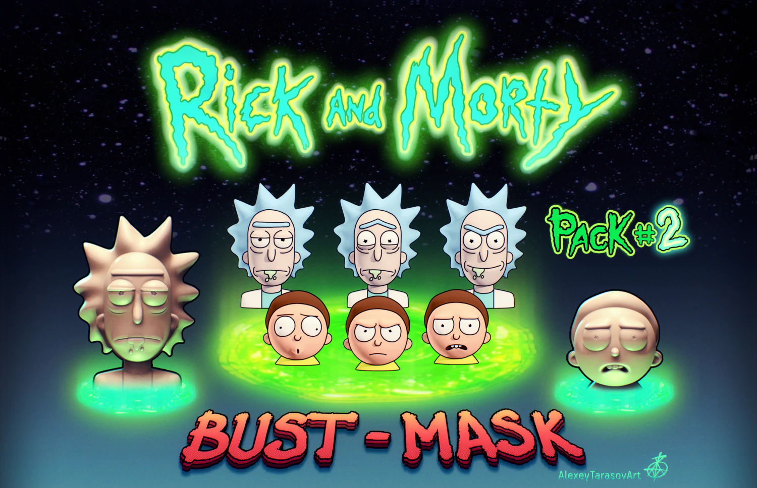 rick and morty pack2 3D Print Model .c4d .max .obj .3ds .fbx .stl .blend 