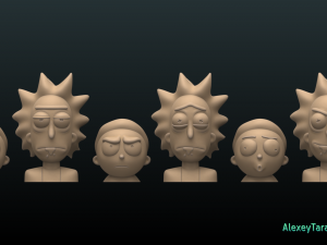 rick and morty pack2 Modelo de Impressão 3D