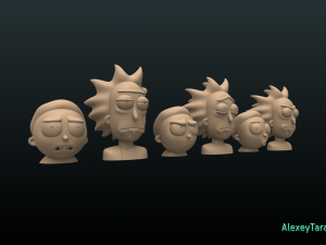 rick and morty pack2 Modelo de Impressão 3D