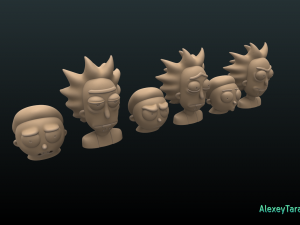 rick and morty pack2 Modelo de Impressão 3D