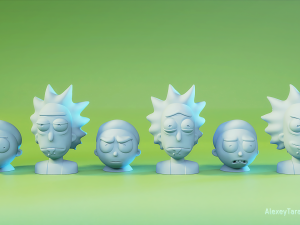 rick and morty pack2 Modelo de Impressão 3D