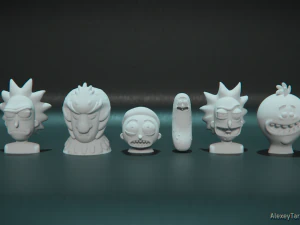 Rick e Morty Pack3 Modelo de Impressão 3D
