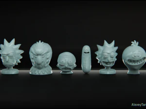 Rick e Morty Pack3 Modelo de Impressão 3D