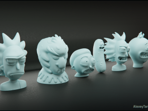 rick and morty pack3 3D 打印模型