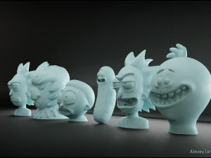 Rick e Morty Pack3 Modelo de Impressão 3D