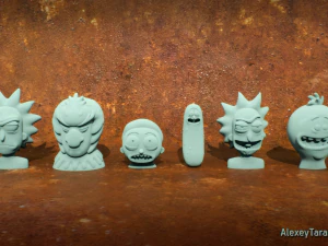 Rick e Morty Pack3 Modelo de Impressão 3D
