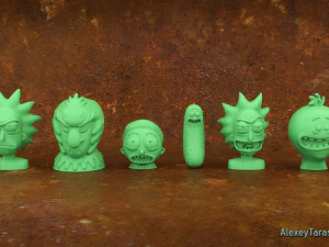 Rick e Morty Pack3 Modelo de Impressão 3D
