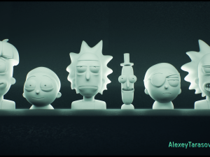 rick and morty pack4 3D 프린트 모델