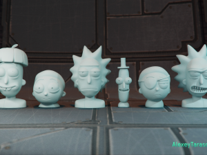 rick and morty pack4 3D 프린트 모델