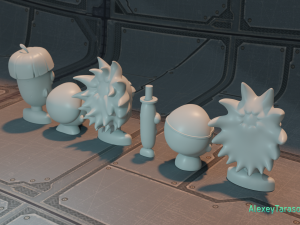 rick and morty pack4 3D 프린트 모델