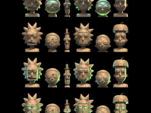 rick and morty pack4 3D 프린트 모델