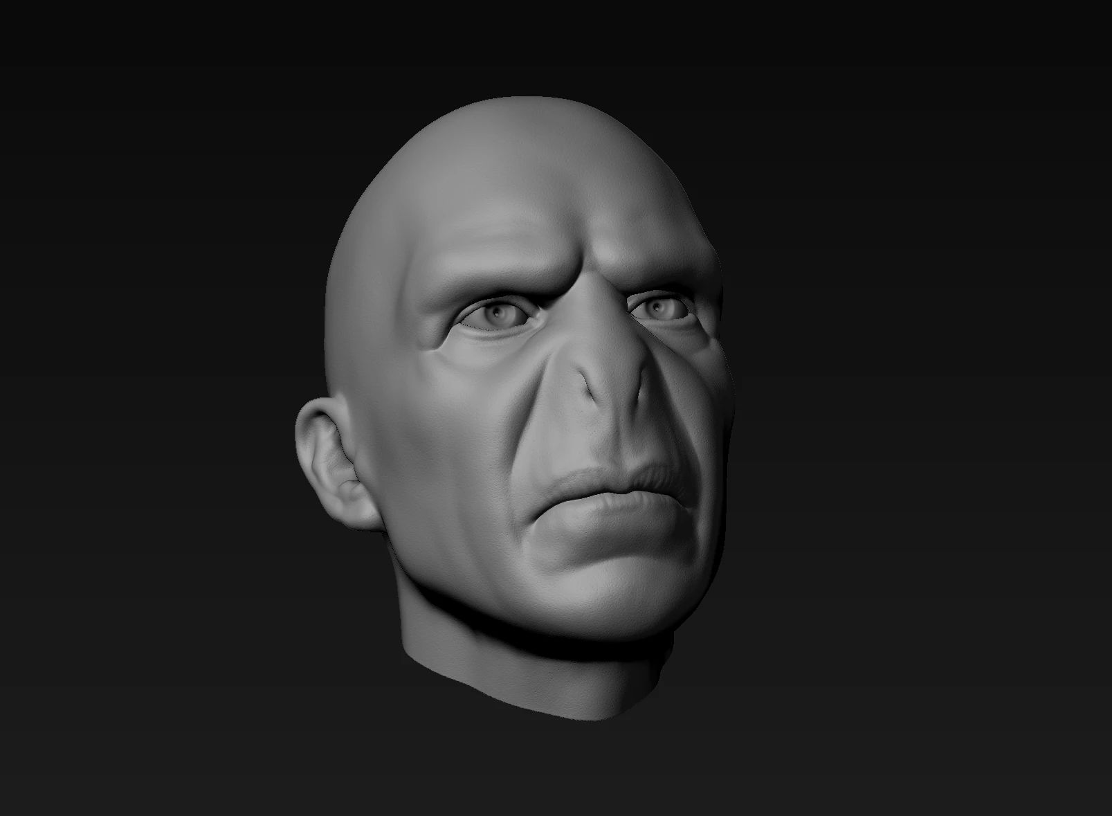 Lord Voldemort Head for 3d printing 3D Print Model .c4d .max .obj .3ds .fbx .stl .blend