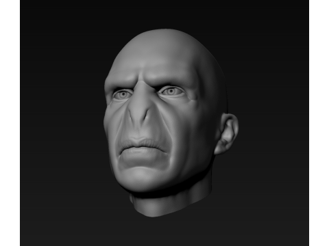 Lord Voldemort Kopf für den 3D-Druck 3D Druckmodell