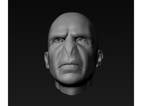 Lord Voldemort Kopf für den 3D-Druck 3D Druckmodell