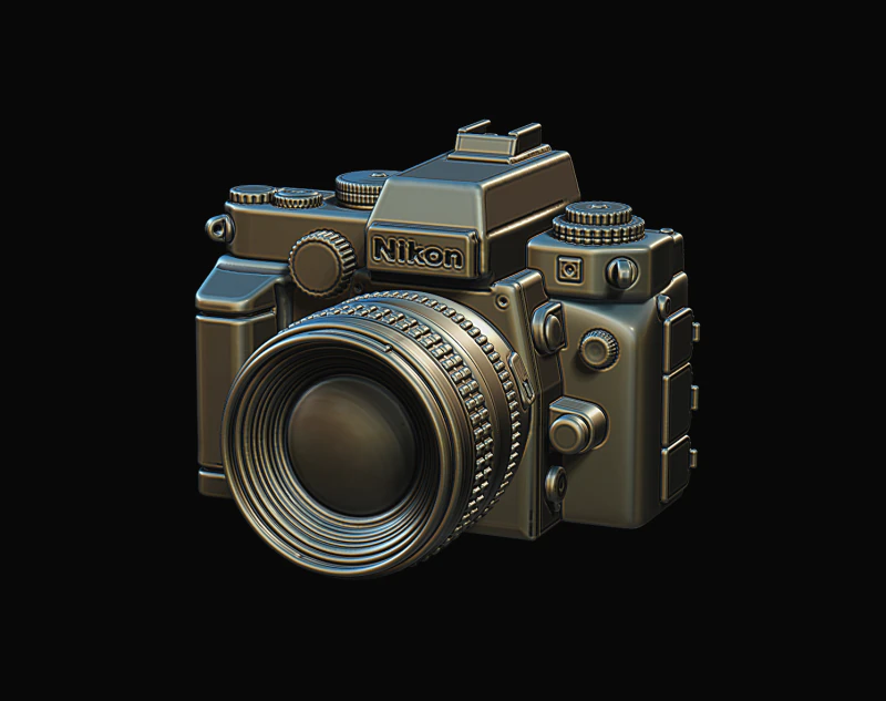 3D 프린팅을 위한 니콘 카메라 3D 프린트 모델 .c4d .max .obj .3ds .fbx .stl .blend 