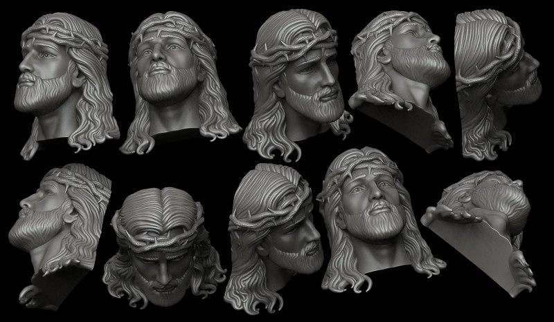 Jesus Christ head for 3d printing 3D Принт Модель .c4d .max .obj .3ds .fbx .stl .blend 
