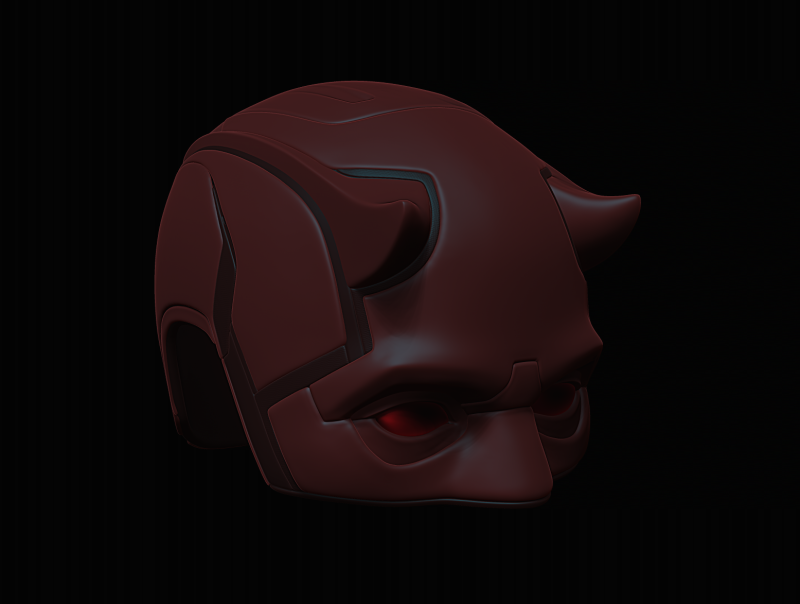 Daredevil mask for 3d printing 3Dプリントモデル .c4d .max .obj .3ds .fbx .stl .blend 