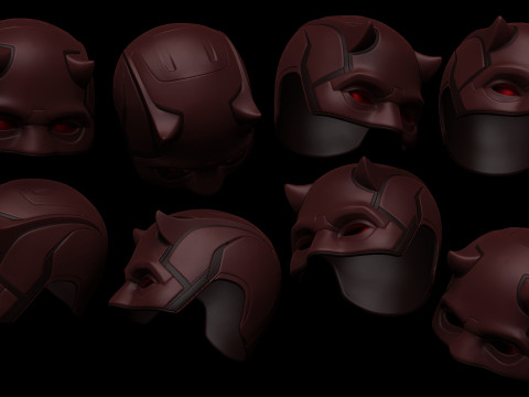 Daredevil mask for 3d printing 3Dプリントモデル