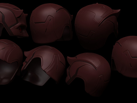 Daredevil mask for 3d printing 3Dプリントモデル