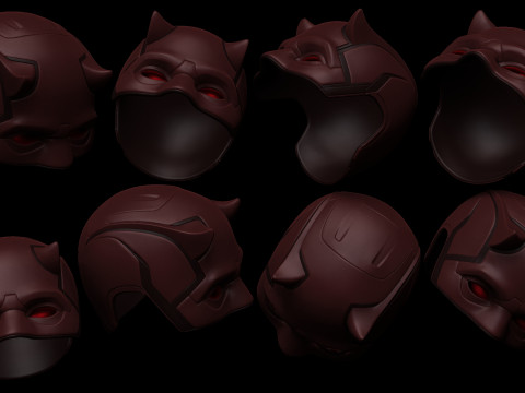 Daredevil mask for 3d printing 3Dプリントモデル