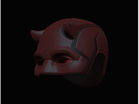 Daredevil mask for 3d printing 3Dプリントモデル