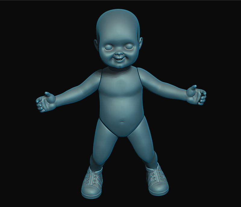 Chucky separated doll 6 Six parts and Boots 3D Baskı Modeli .c4d .max .obj .3ds .fbx .stl .blend