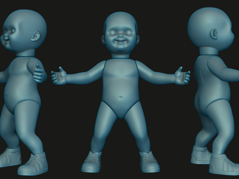 Chucky separated doll 6 Six parts and Boots 3D Baskı Modeli