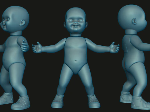 Chucky separated doll 6 Six parts and Boots 3D Print Model
