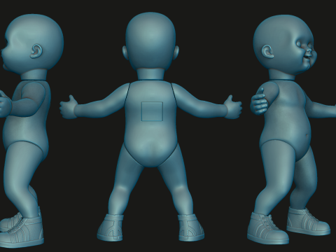 Chucky separated doll 6 Six parts and Boots 3D Baskı Modeli