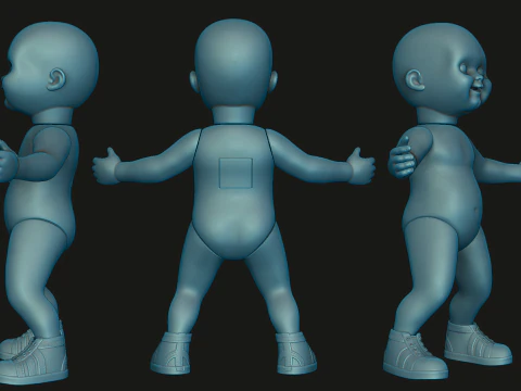Chucky separated doll 6 Six parts and Boots 3D Print Model