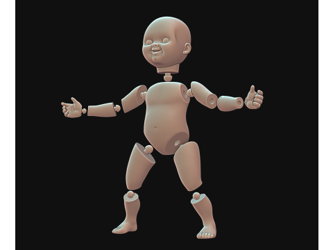 Chucky separated doll 12 parts 3D प्रिंट मॉडल