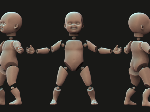 Chucky separated doll 12 parts 3D printmodel