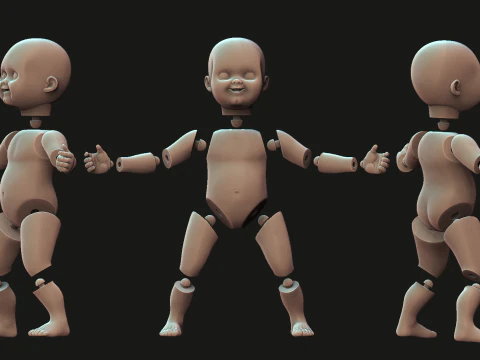 Chucky separated doll 12 parts 3D Print Model