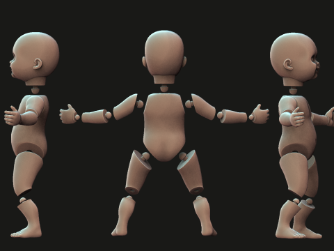 Chucky separated doll 12 parts 3D printmodel