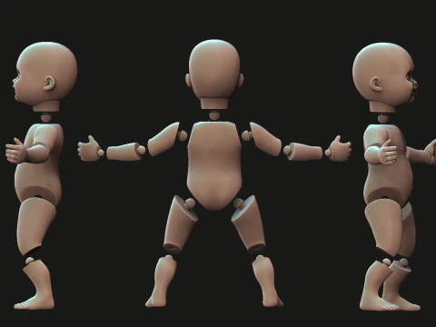 Chucky separated doll 12 parts 3D Print Model