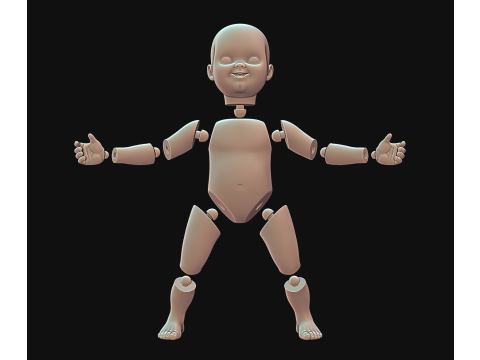 Chucky separated doll 12 parts 3D printmodel
