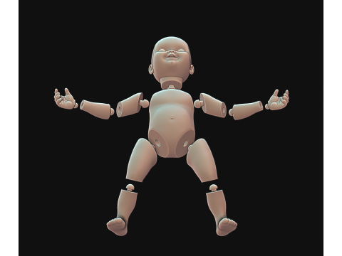 Chucky separated doll 12 parts 3D printmodel