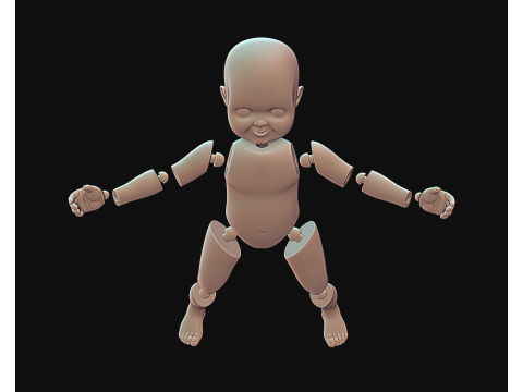 Chucky separated doll 12 parts 3D printmodel