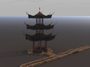 japanese tower pagoda model 3D Model