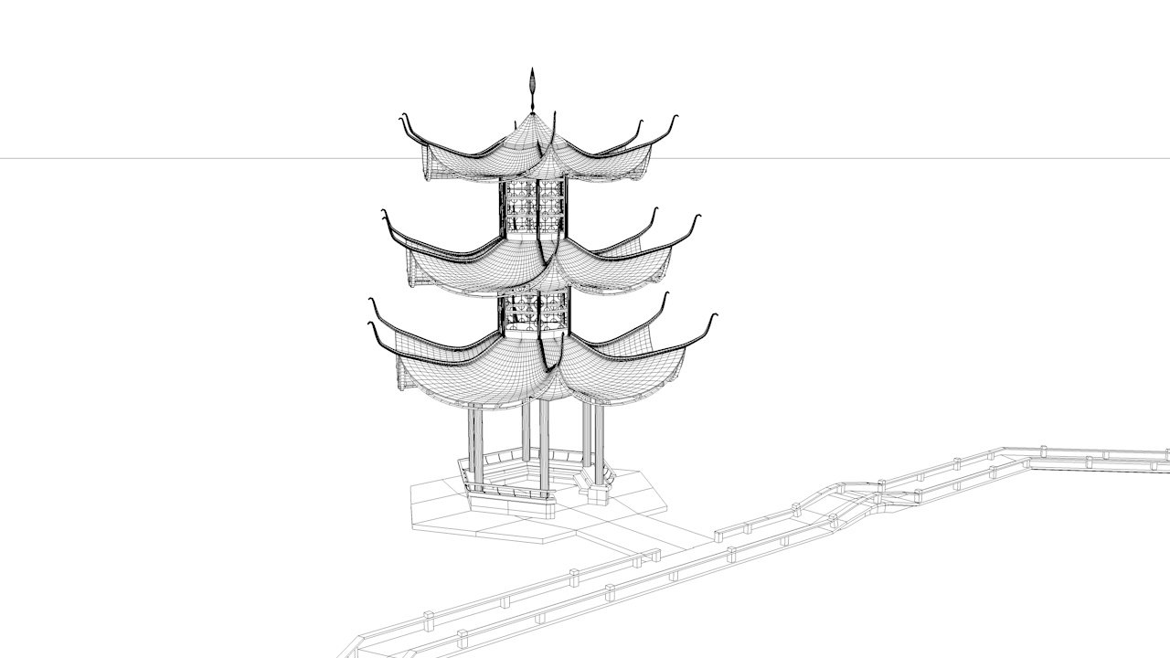 Китайская пагода чертежи