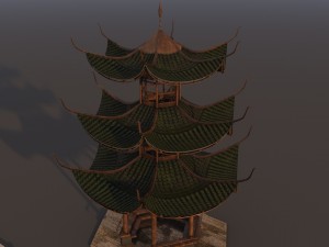 japanese tower pagoda model 3D Modell