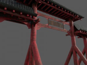 japanese chinese gates torii model 3D Модель