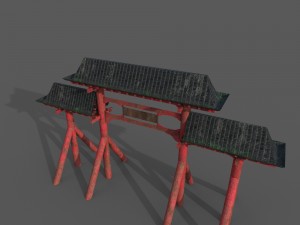japanese chinese gates torii model 3D Модель
