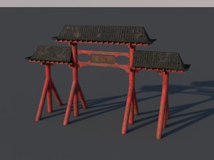 japanese chinese gates torii model 3D Модель